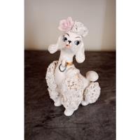 Antiguo Adorno De Porcelana Perro Poodle Made In Japan  segunda mano  Perú 